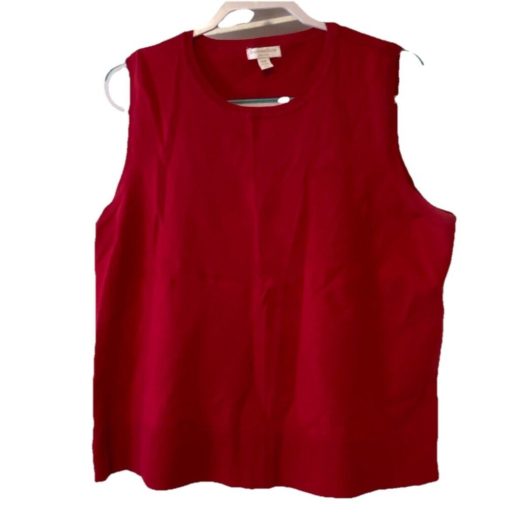 Charter Club Red Silk Blend Petite X Large Tank Top